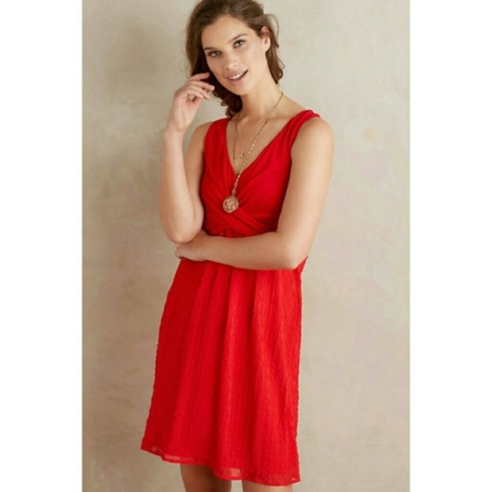 NWT Anthropologie Red Mia dress by Amadi in Large